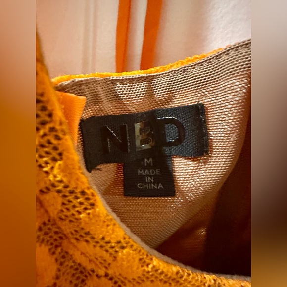 NBD Bright Orange Lace Dress - Picture 3 of 5